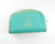 Lisa Eldridge Aquamarine Linen makeup pouch / kozmetička torbica