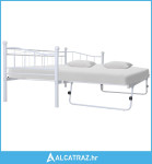 Okvir za krevet bijeli čelični 180 x 200 / 90 x 200 cm - NOVO