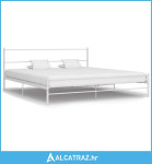 Okvir za krevet bijeli metalni 160 x 200 cm - NOVO