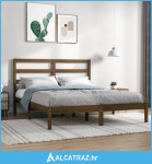 Okvir za krevet boja meda drveni 120 x 190 cm 4FT mali bračni - NOVO