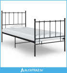 Okvir za krevet crni metalni 100 x 200 cm - NOVO