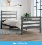 Okvir za krevet od masivne borovine 90 x 200 cm sivi - NOVO