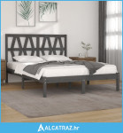 Okvir za krevet od masivne borovine sivi 150 x 200 cm 5FT King - NOVO