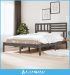 Okvir za krevet od masivne borovine sivi 150 x 200 cm 5FT King - NOVO