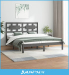 Okvir za krevet od masivne borovine sivi 160 x 200 cm - NOVO