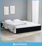 Okvir za krevet od masivnog drva crni 120 x 200 cm - NOVO