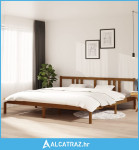 Okvir za krevet od masivnog drva smeđa boja meda 200 x 200 cm - NOVO