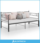 Okvir za krevet na razvlačenje crni metalni 90 x 200 cm - NOVO