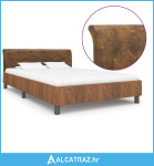 Okvir za krevet od umjetne brušene kože smeđi 140 x 200 cm - NOVO