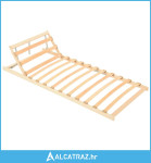 Podnica za krevet s 13 letvica podesivo uzglavlje 70 x 200 cm - NOVO