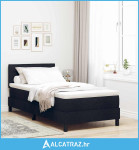 Bobićna krevet s madracem Crna 100x200 cm Tkanina - NOVO