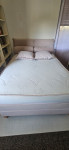 Box Spring bračni krevet s ladicama + madrac 22cm (Visina 74cm)
