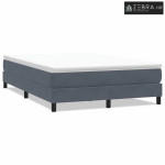 Box Spring krevet bez madraca tamno sivi 160x210 cm samt - Tamno siva