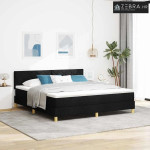 Box spring krevet s jastukom Crna 180 x 200 cm tkanina - Crna 180 x 20