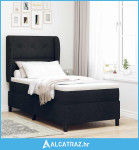 Box Spring Krevet s Madracem Crn 80x200 cm Tkanina - NOVO