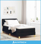 Box Spring krevet s madracem Crna 100x200 cm Tkanina - NOVO