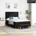 Box spring krevet s madracem Crna 160 x 200 cm tkanina