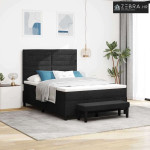 Box spring krevet s madracem Crna 160 x 200 cm tkanina