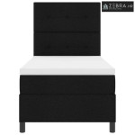 Box spring krevet s madracem Crna 90 x 200 cm tkanina