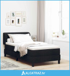 Box Spring Krevet s Madracem Crna 90x190 cm Tkanina - NOVO