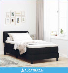 Box Spring Krevet s Madracem Crna 90x190 cm Tkanina - NOVO