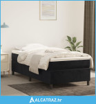 Box spring krevet s madracem crni 100x200 cm baršunasti - NOVO