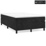 Box spring krevet s madracem crni 120 x 200 cm baršunasti - Crna 35 cm