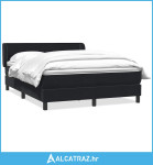 Box spring krevet s madracem crni 160x210 cm baršunasti - NOVO
