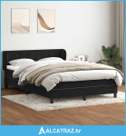 Box spring krevet s madracem crni 160x210 cm baršunasti - NOVO
