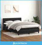Box spring krevet s madracem crni 160x210 cm baršunasti - NOVO