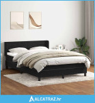 Box spring krevet s madracem crni 160x210 cm baršunasti - NOVO