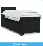 Box spring krevet s madracem crni 80 x 200 cm baršunasti - NOVO