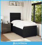 Box spring krevet s madracem crni 80 x 200 cm baršunasti - NOVO