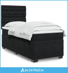 Box spring krevet s madracem crni 80 x 200 cm baršunasti - NOVO