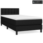 Box spring krevet s madracem crni 80 x 200 cm od tkanine - Crna 80 x 2