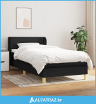 Box spring krevet s madracem crni 80 x 200 cm od tkanine - NOVO