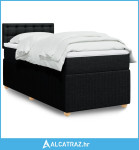 Box spring krevet s madracem crni 80 x 200 cm od tkanine - NOVO