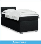 Box spring krevet s madracem crni 80 x 200 cm od tkanine - NOVO