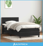 Box spring krevet s madracem crni 90x210 cm baršunasti - NOVO