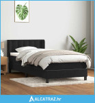 Box spring krevet s madracem crni 90x210 cm baršunasti - NOVO
