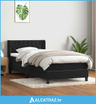 Box spring krevet s madracem crni 90x210 cm baršunasti - NOVO