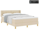 Box spring krevet s madracem Krema 200 x 160 cm Poliester