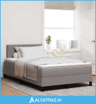 Box Spring Krevet s Madracem & LED Taupe 120 x 190 cm Tkanina - NOVO
