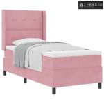 Box spring krevet s madracem Ružičasta 80 x 200 cm Baršun