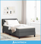 Box Spring Krevet s madracem Tamno siva 80x200 cm Tkanina - NOVO