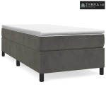 Box spring krevet s madracem tamnosivi 100x200 cm baršunasti - Tamno s