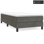 Box spring krevet s madracem tamnosivi 100x200 cm baršunasti - Tamno s