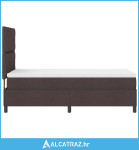 Box Spring krevet s madracem Tamnosmeđi 100x200 cm Tkanina - NOVO