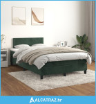 Box spring krevet s madracem tamnozeleni 120x200 cm baršunasti - NOVO