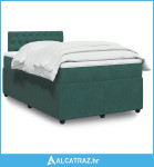 Box spring krevet s madracem tamnozeleni 120x200 cm baršunasti - NOVO